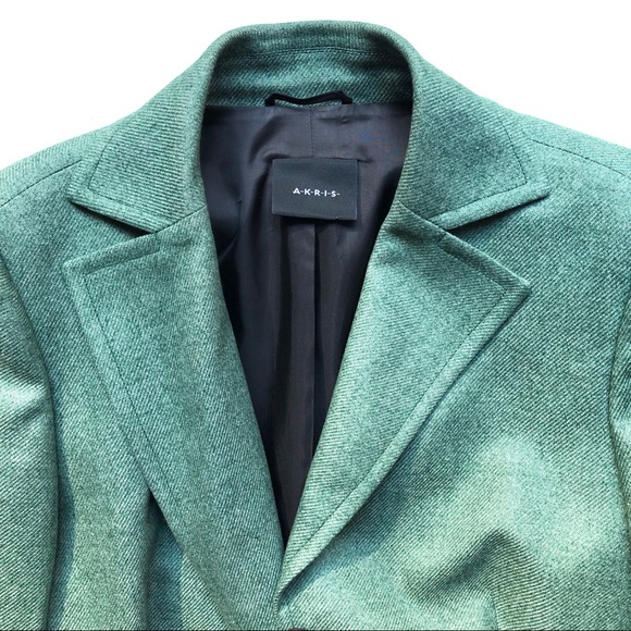 AKRIS Wool Knit Blazer Sage Green - Picture 4 of 13